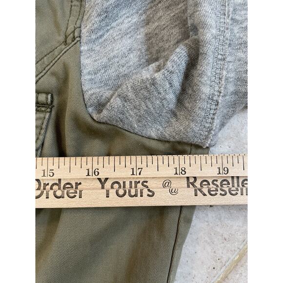 Abercrombie Fitch Jacket Womens Medium Green Gray Hoodie Utility Gorp Grunge Y2K - Picture 11 of 11